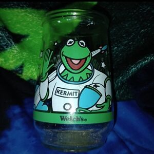 1998 Muppets In Space #1 Kermit in Command Welche's Vintage Glass Jar